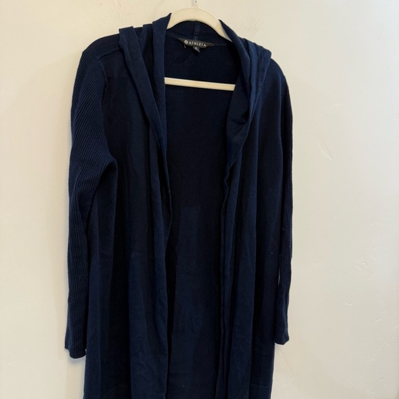 ATHLETA Navy Highland Wrap Sweater | medium - Picture 3 of 9